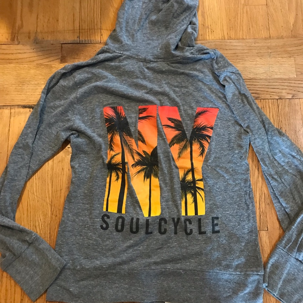 Super cute Soul Cycle zip up hoodie-Large!
